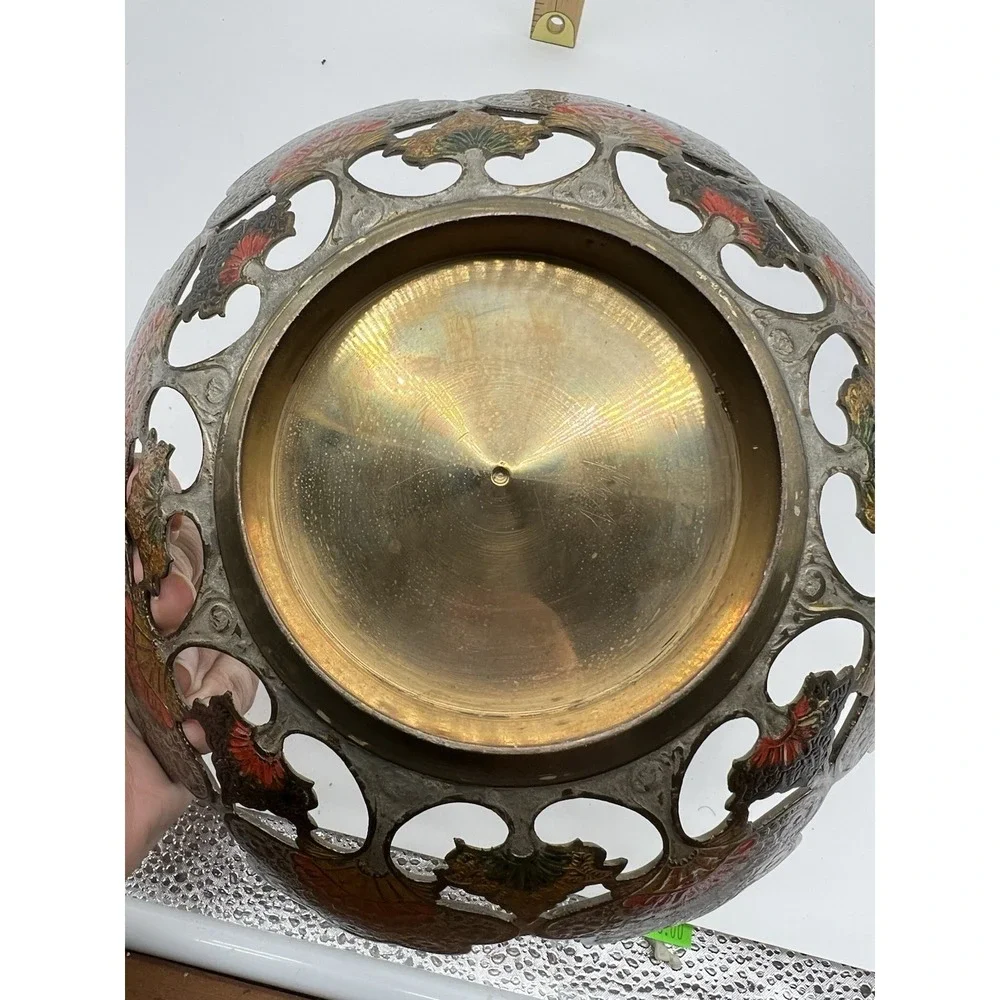 VTG‎ India Brass Enamel Cut Out 10